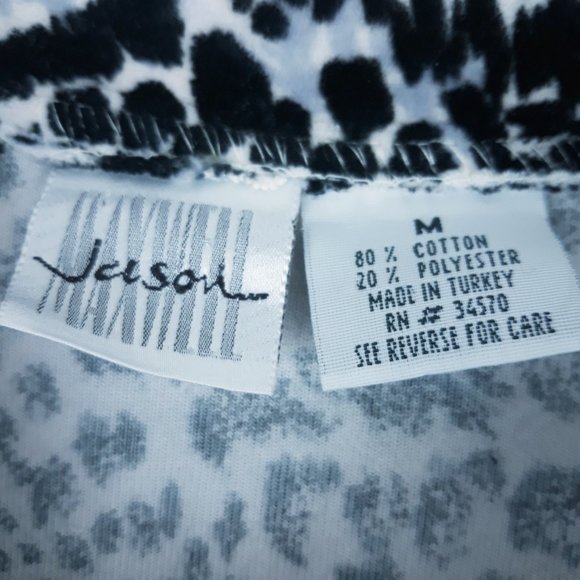 Jason Maxwell Velvet Leopard Button Down Tunic - Picture 6 of 7